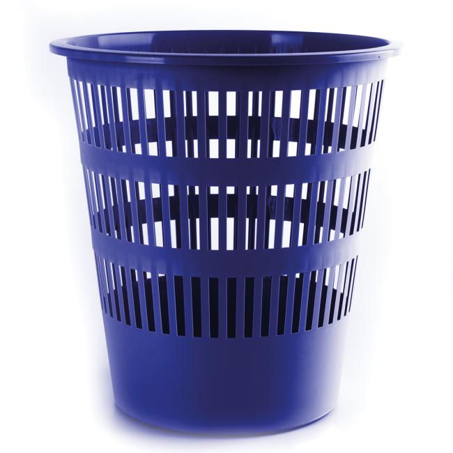 [DO306110] Ribbed plastic basket 16 ℓ blue