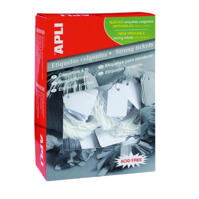 Identification label with black 7x19mm APLI 1000 pcs