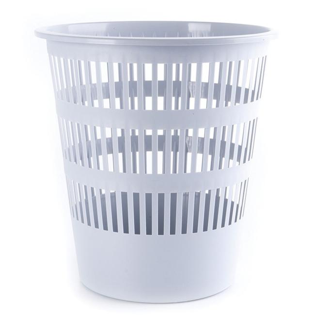 [DO307113] Ribbed plastic basket 12 ℓ gray