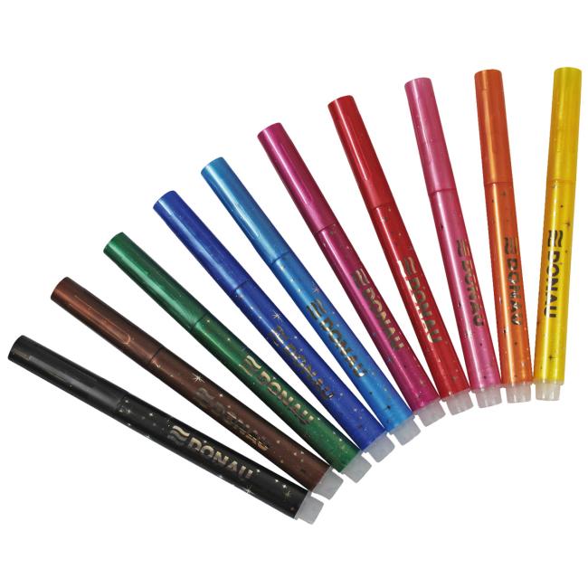 [DO322234] A set of DONAU glitter markers with a 10S fiber tip