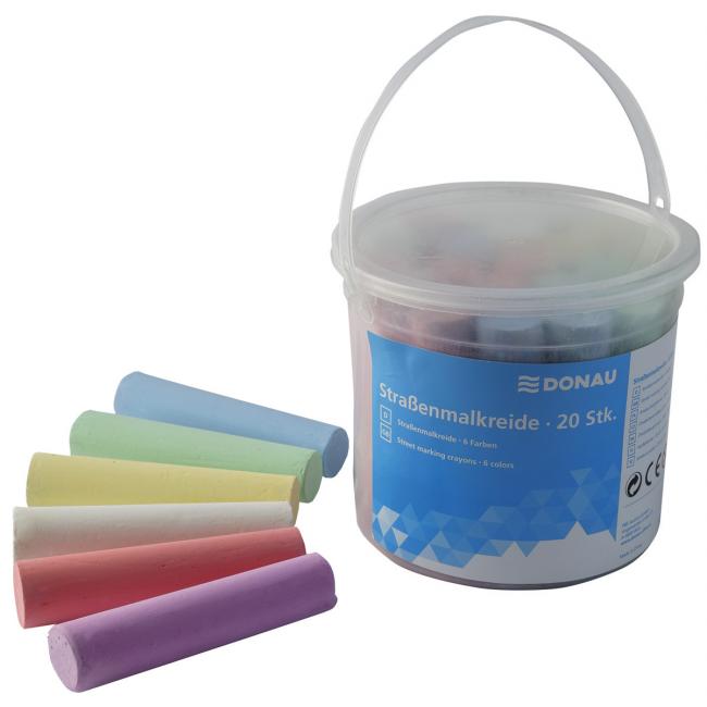DANUBE sidewalk chalk 6 colors 20 pcs