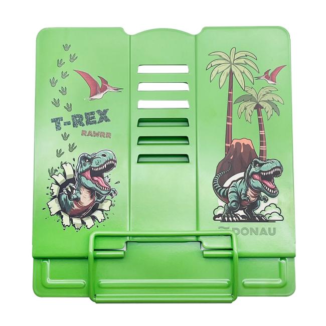 Metal book stand DONAU, T-REX motif