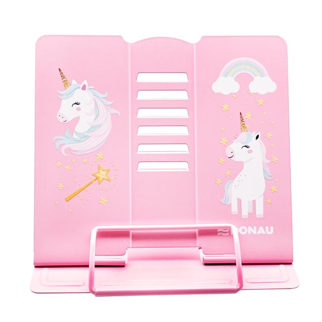 Metal book stand DONAU, Unicorn motif