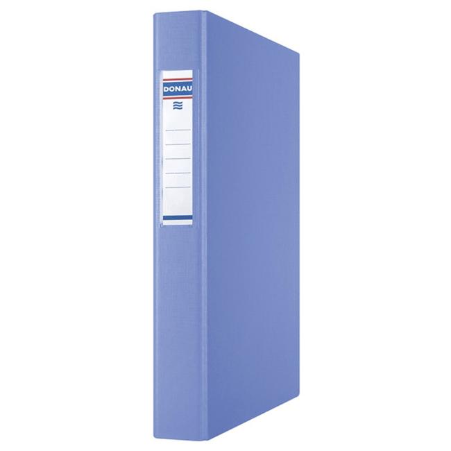 [DO373410] Binder 2-ring DONAU cardboard and foil, A4/2R/25 mm, blue