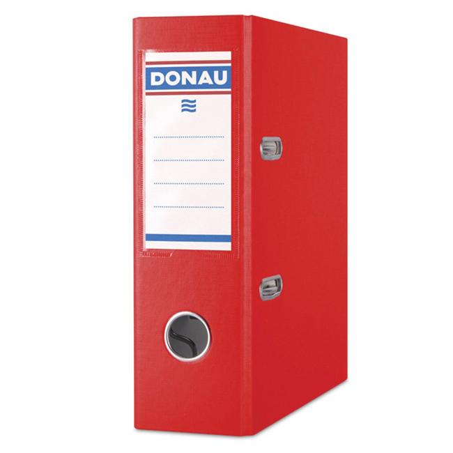 DONAU Master lever folder, cardboard and foil, A5/75 mm, red