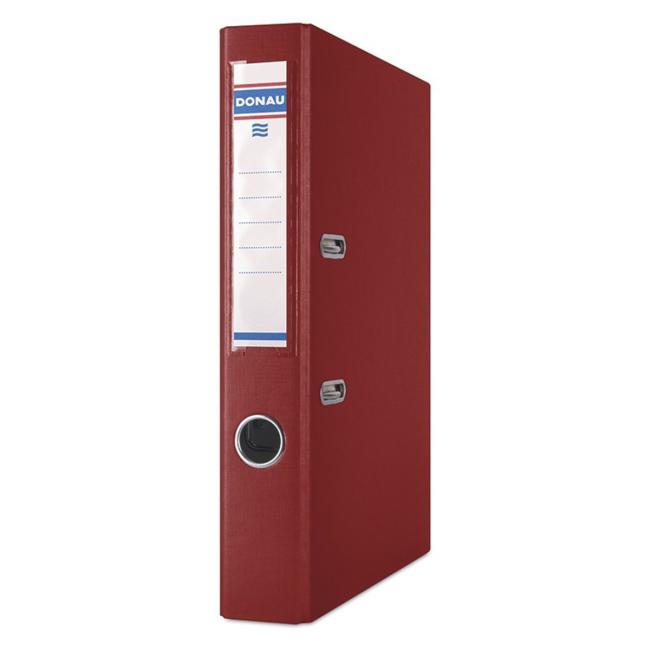 DONAU Master lever folder, cardboard and foil, A4/50 mm, burgundy
