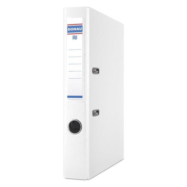 DONAU Master lever folder, cardboard and foil, A4/50 mm, white