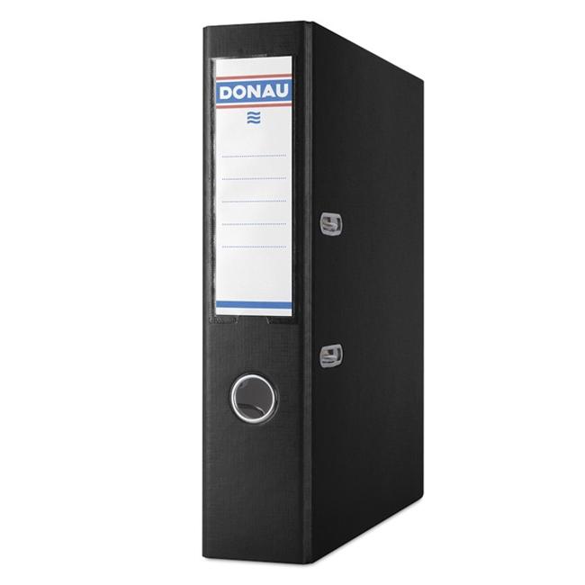 DONAU Master lever folder, cardboard and foil, A4/75 mm, black