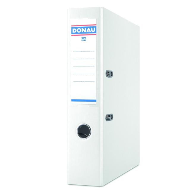 DONAU Premium-S lever folder, cardboard/PP, A4/75 mm, white