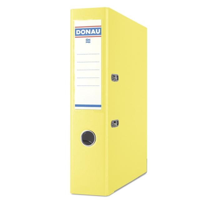 DONAU Premium-S lever folder, cardboard/PP, A4/75 mm, yellow
