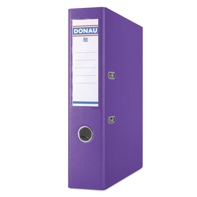 DONAU Premium-S lever folder, cardboard/PP, A4/75 mm, purple