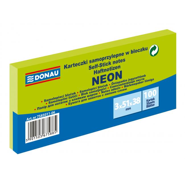 [DO501106] Samolepiaca podložka Donau neon 38x51 zelená/3 ks