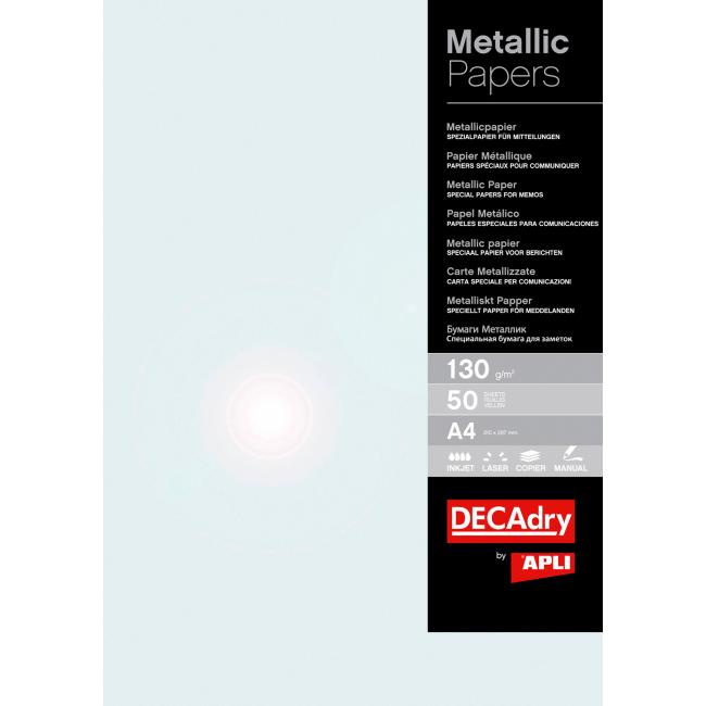 [AG004073] Metallic paper APLI A4 pearl, 130g, 50 sheets