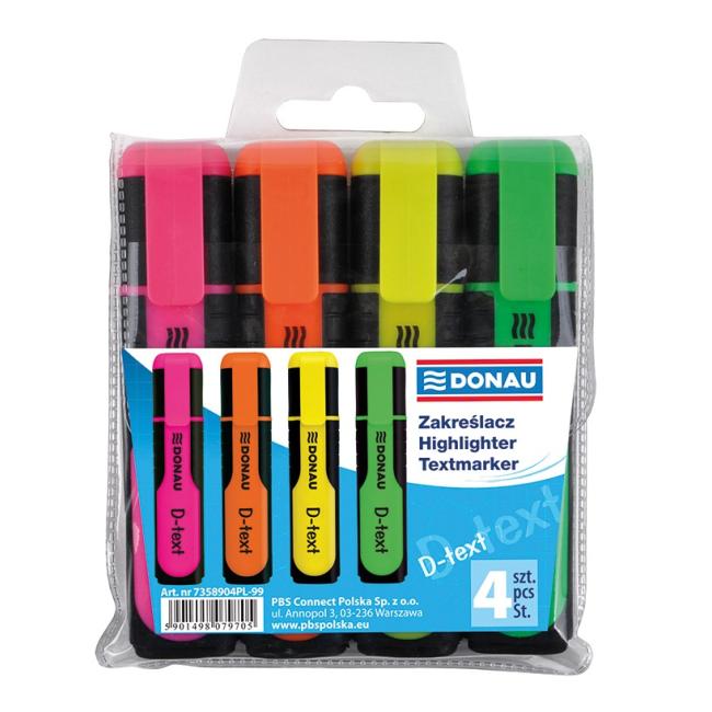 [DO735894] Set of highlighters DONAU D-text 4S