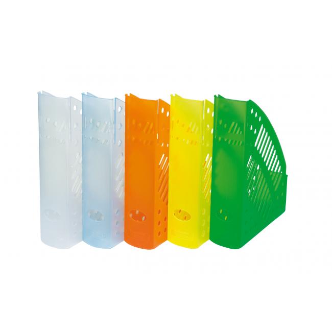 Magazine rack PS transparent orange 70mm
