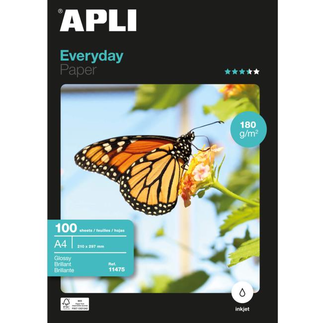 Fotopapier APLI, A4 Everyday, 180g, 100 listov