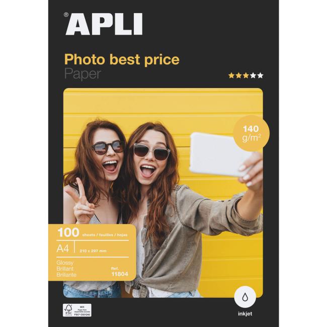 Fotopapier APLI A4 Best Price lesklý, 140g, 100 listov
