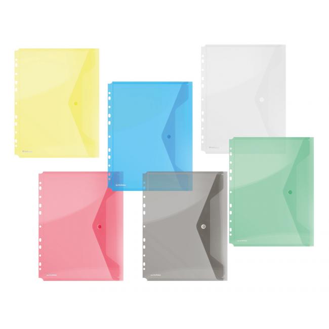 Plastic cover A4 with stud and perforation DONAU blue