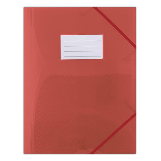 [DO856804] Plastic cover with rubber DONAU semi-transparent red