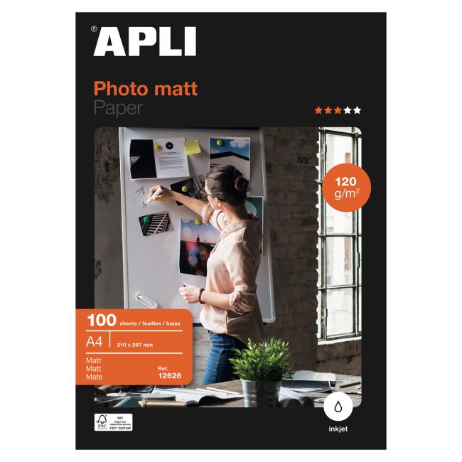 Photo paper APLI A4 matte, 120g, 100 sheets