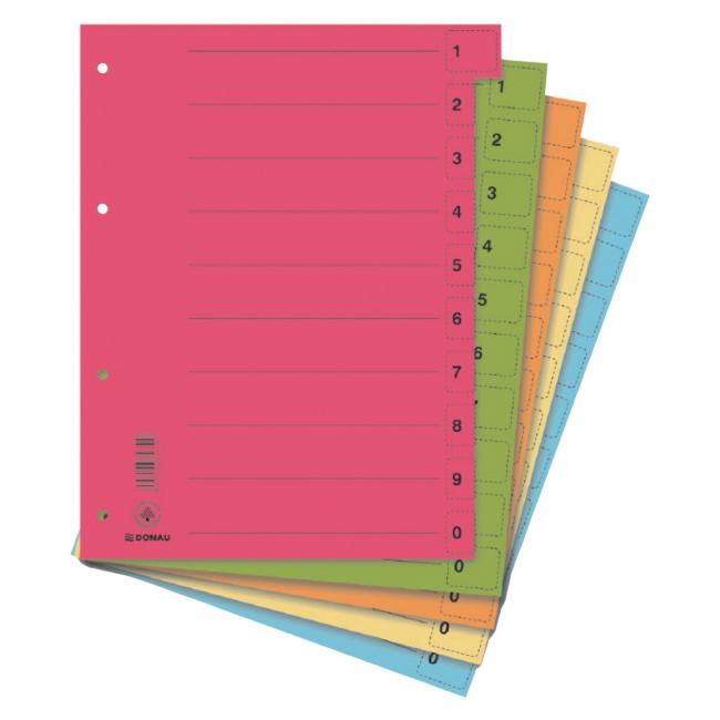 Kartónový triedič DONAU trhací mix farieb