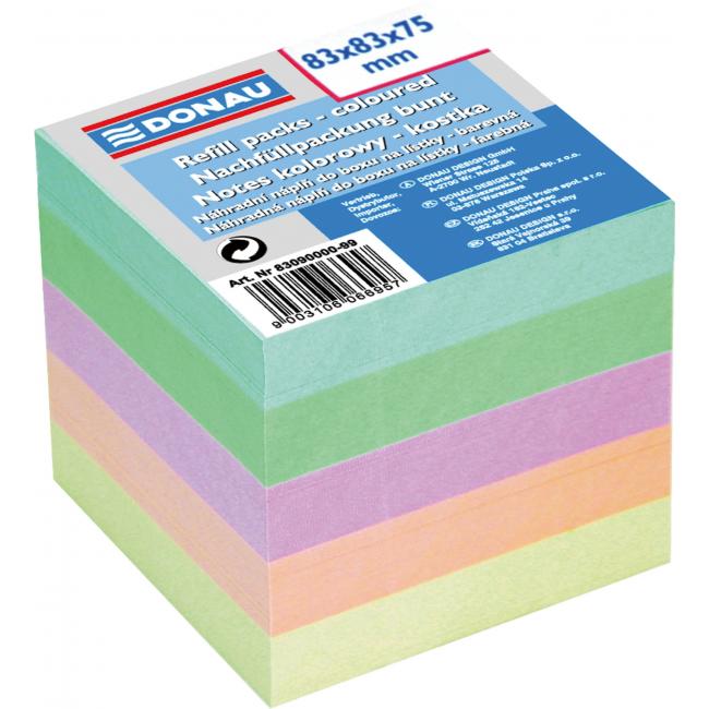 Unglued cube notebook, 83x83x75 mm, pastel colors