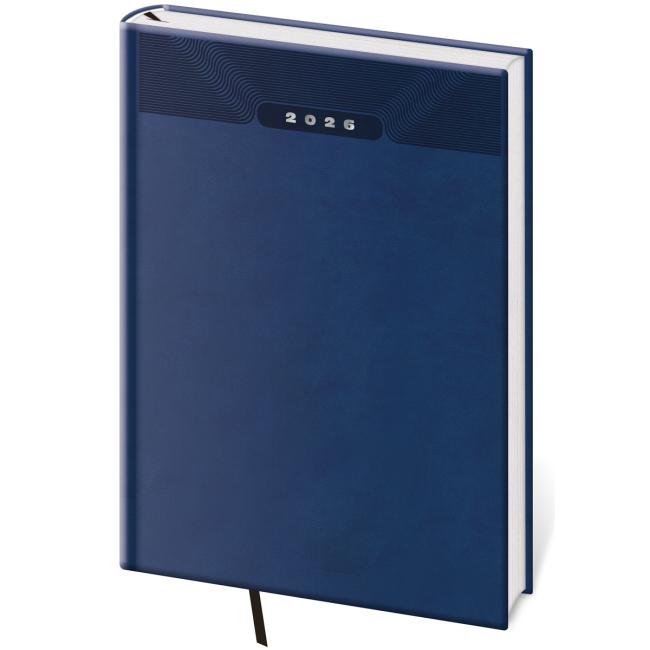 Diary Print classic daily A5 14.3x20.5cm blue 2026