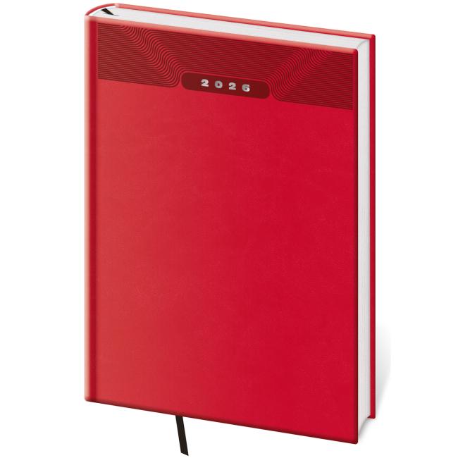 Diary Print classic weekly A5 14.3x20.5cm red 2026