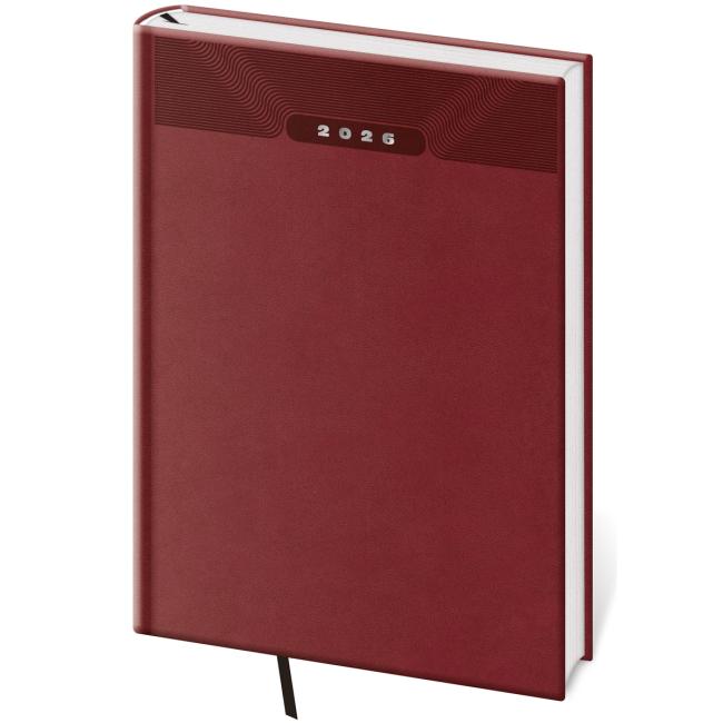Diary Print classic weekly A5 14.3x20.5cm English red 2026