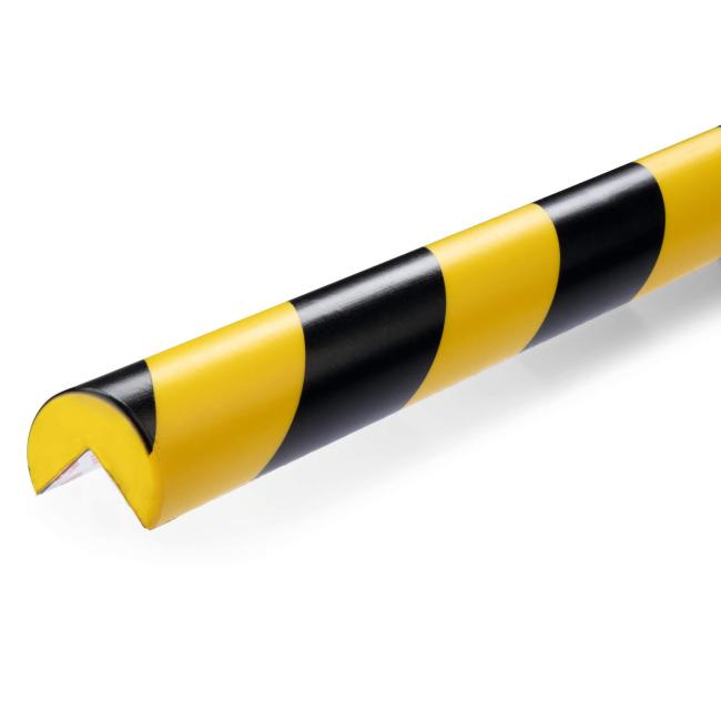 Protective corner profile C25R, yellow-black, self-adhesive
