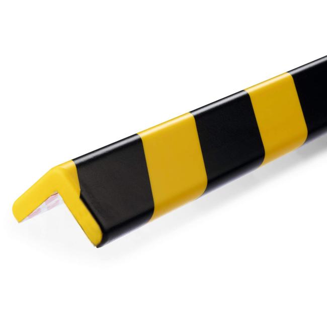 Protective corner profile C35, yellow-black, self-adhesive