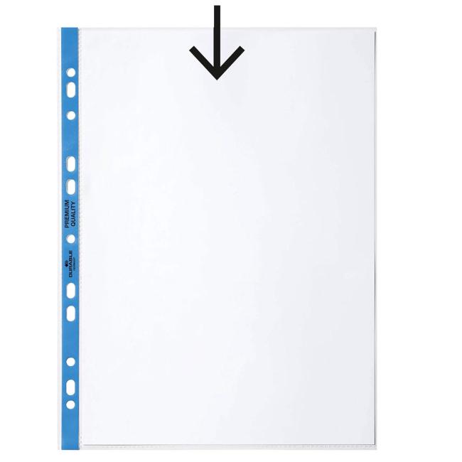 Europack DURABLE A4 90mic with blue edge 100 pcs