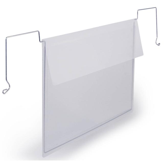 [DU118719] Hanging bag with wire hanger and flap width A5, 50 pcs, transparent Document bag made of polypropylene film A5