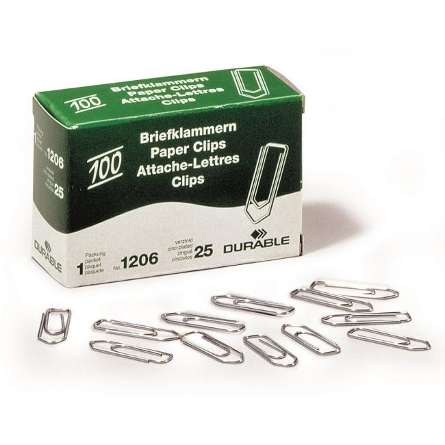 [DU120625] Document clips DURABLE 26 mm zinc 100 pcs