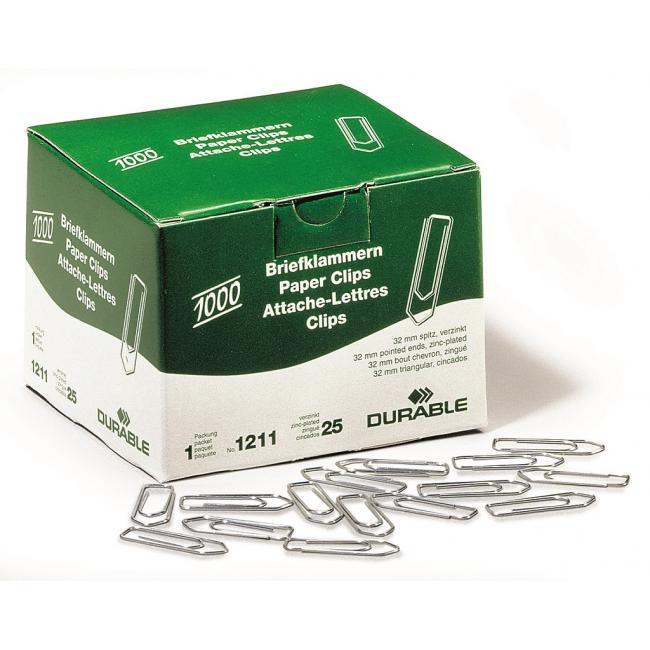 [DU121125] Spony na dokumenty DURABLE 32mm zinok 1000 ks
