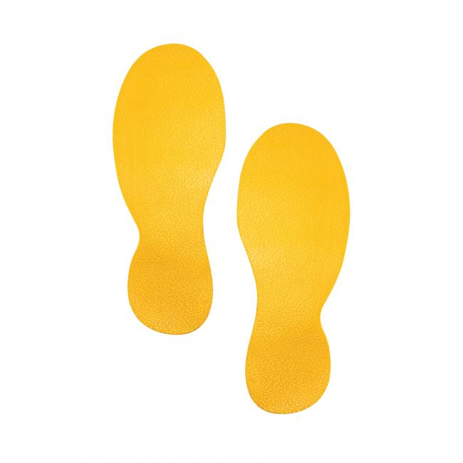 [DU172704] Floor marking 'FOOTSTEPS', yellow, 5 pairs