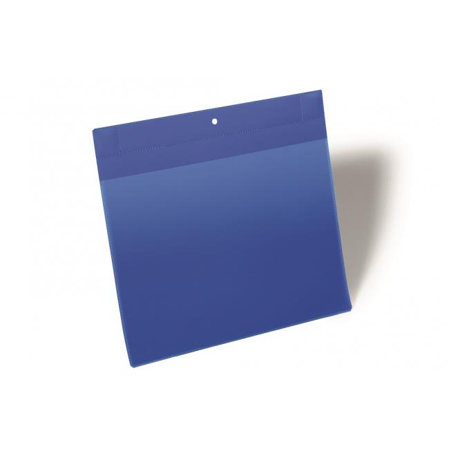 Magnetické vrecko na štítok 297 x 210 mm na šírku 10 ks modré