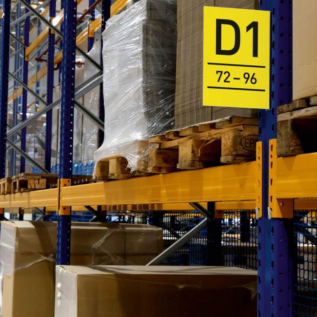 Magnetické označenie uličky A4, na výšku, transparentné Magnetické označenie uličky