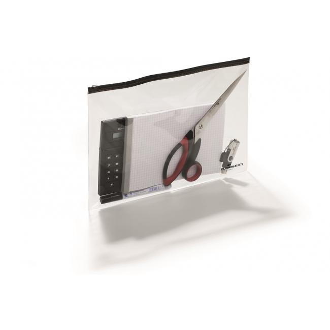 A4 plastic cover with DURABLE zipper