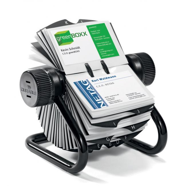 [DU248101] Otočná desktopová vizitka na 400 vizitiek VISIFIX ROTARY FILE čierna