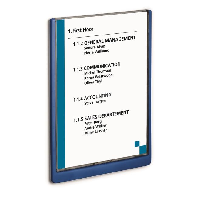 [DU486707] Informačná tabuľka Click Sign 210x297 blue