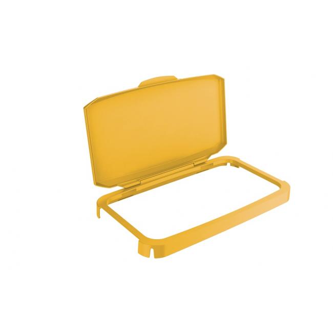 [DU500030] Hinged basket lid DURABIN 60 with yellow frame