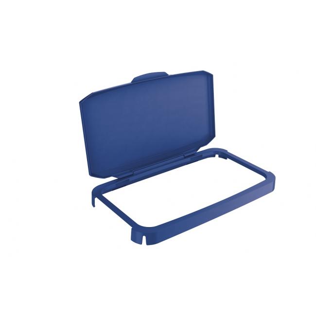 Hinged basket lid DURABIN 60 with blue frame