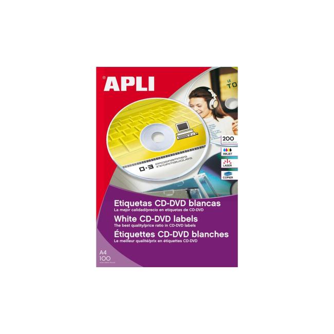 [AG101141] Etikety univerzálne na CD/DVD priemer 114mm Agipa 100 hárkov