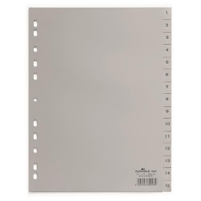 Plastic distributor DURABLE 1-15 gray