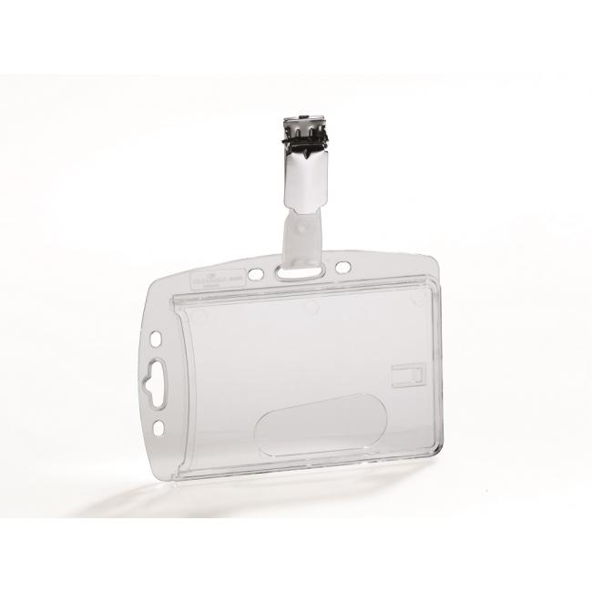 [DU800519] Visačka na plastovú kartu so štipcom DURABLE 85x54mm 25ks