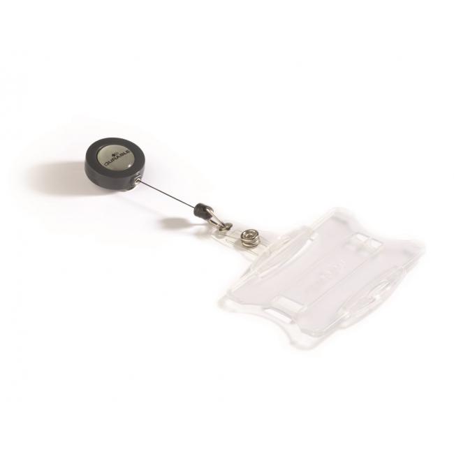 Plastová visačka na karty otvorená s DURABLE kotúčom 85x54mm 10 ks