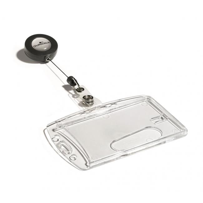 Plastová visačka s rolkou DURABLE 85x54mm 10 ks