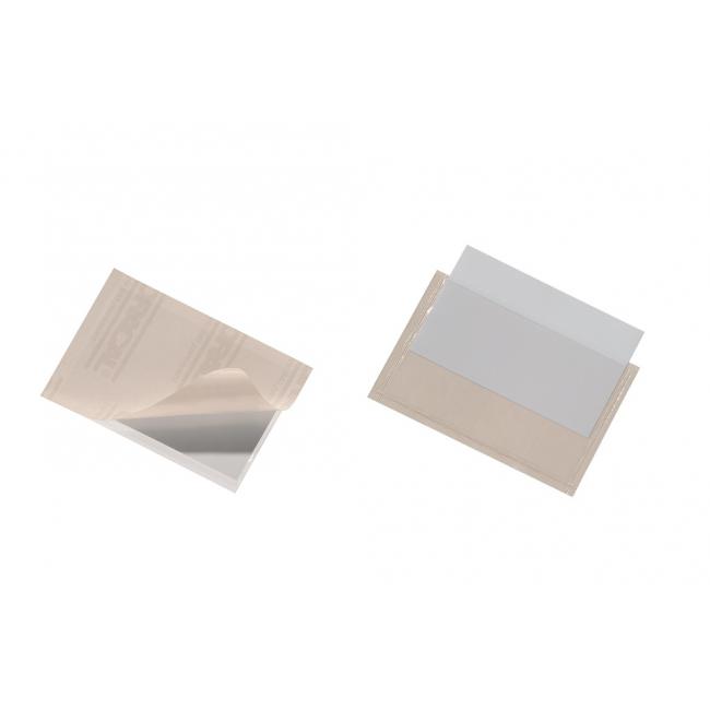 Self-adhesive business card pocket with top opening DURABLE 94x61mm 10 pcs