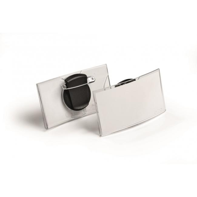 Okrúhla akrylová visačka DURABLE 75x40mm 25 ks